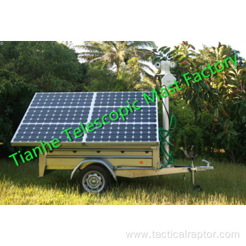 Solar Trailer Mounted Telescopic Mast